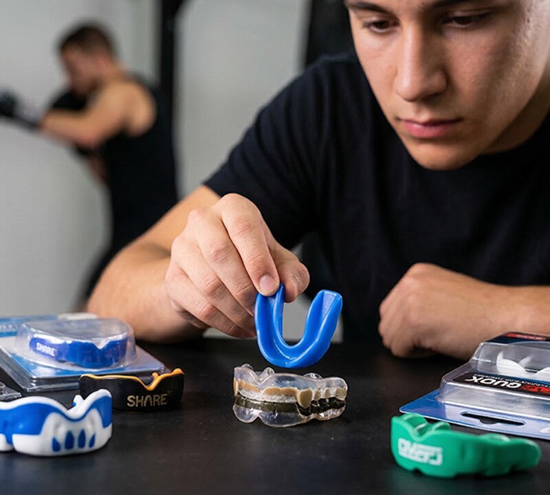 Protetor bucal para treino